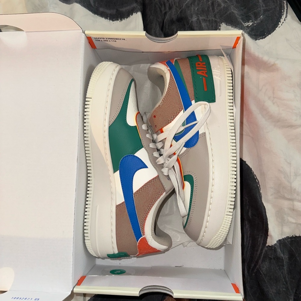 Colorful Sneakers with Blue and Green Accents